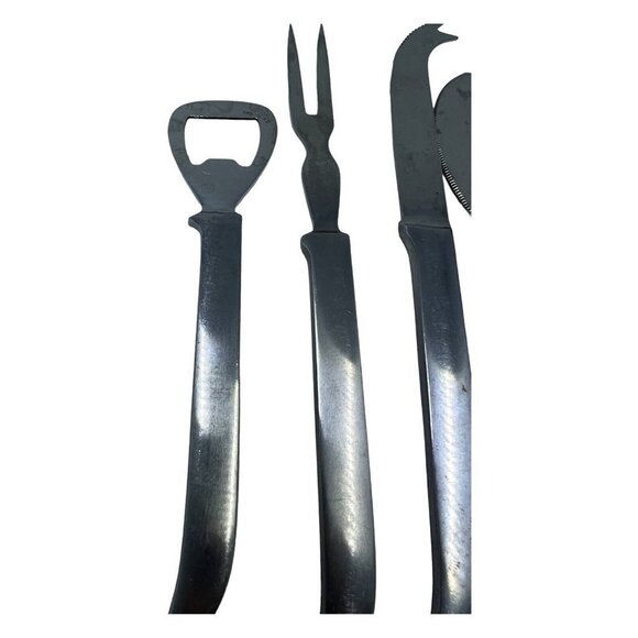 Vintage Kalmar Italy Stainless Steel 4 Piece Bar Tool Set - Picture 2 of 4